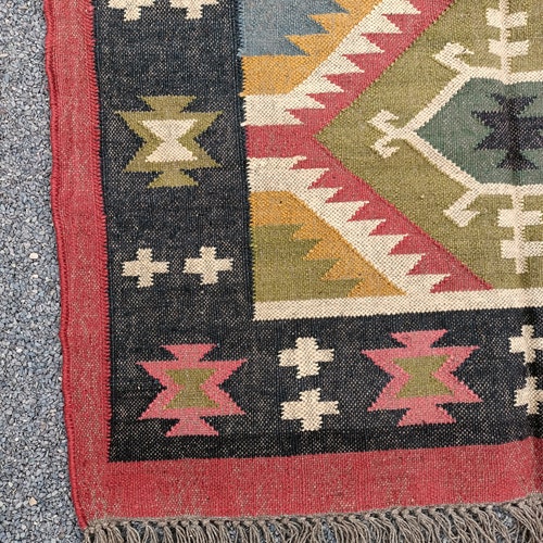 Wool Jute Floor Rug Large 4X6 Feet Vintage Kilim Rug Hand Made Kilim Rug Flatweave Indian shops Dhurries Rugs
