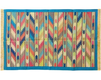 Tapis Kilim 200x293 - Tapis Kilim - Tapis oriental - 100% laine - Tissé