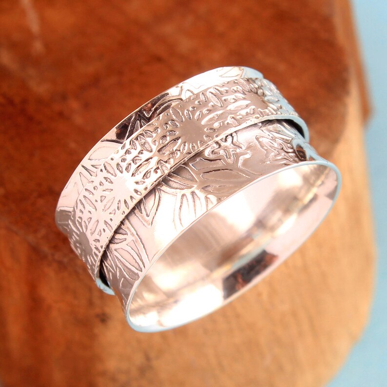 Details about 925 sterling oxidized silver women wave thumb spinner ring meditation jewelry Details about 925 sterling oxidized silver women wave thumb spinner ring meditation jewelry