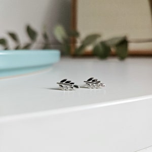 leaf earrings in 925 silver