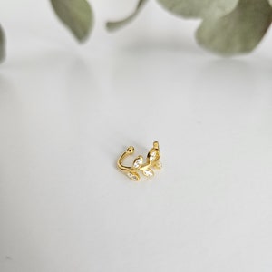 Mono orecchini misti in argento925 ear cuff oro