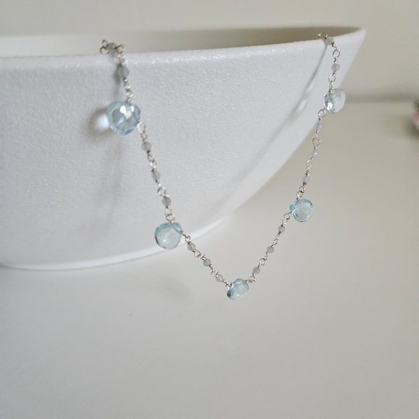 collana acquamarina in argento925