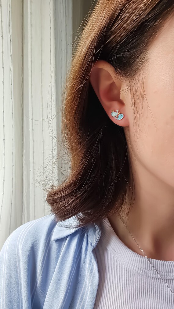 ORECCHINI creoli con zircone blu - Jewels