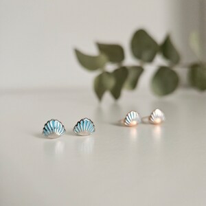 orecchini conchiglia blu in argento925 immagine 4