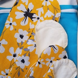 Reusable Menstrual Pads, Made of Washable Cloths - Period Pads, Pantie Liners, Regular Flow and Overnight, Size 7, 10 and 12 Inch