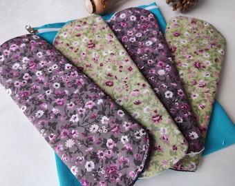 Floral Reusable Cloth Panty Liners: 7 Inch Light Flow Pads
