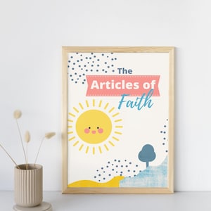 Primary Articles of Faith - Title Page