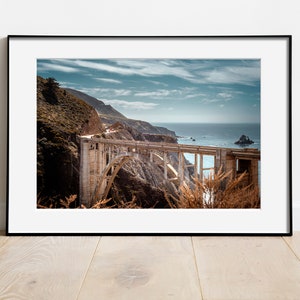 Bixby Bridge Big Sur California printable art - Digital Download, Wall Art, Decor, Photograph