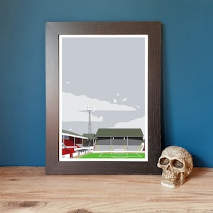 Aberdeen FC Pittodrie Stadium Beach End A4 Travel Poster Print image 1