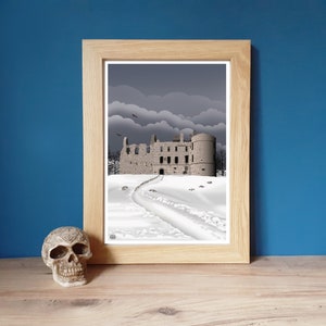 Balvenie Castle, Dufftown, Speyside Travel Poster, A4 Art Print