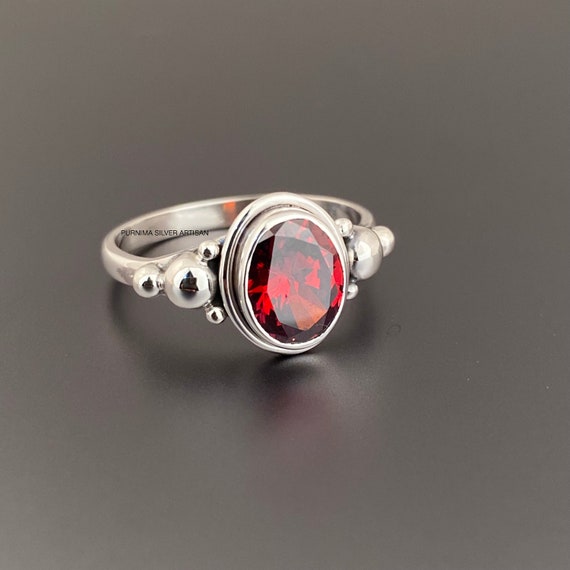 Red Garnet Ring January Birthstone Statement Ring Gold Ring Engagement Ring  Prong Ring Rectangle Ring Cocktail Ring - Etsy