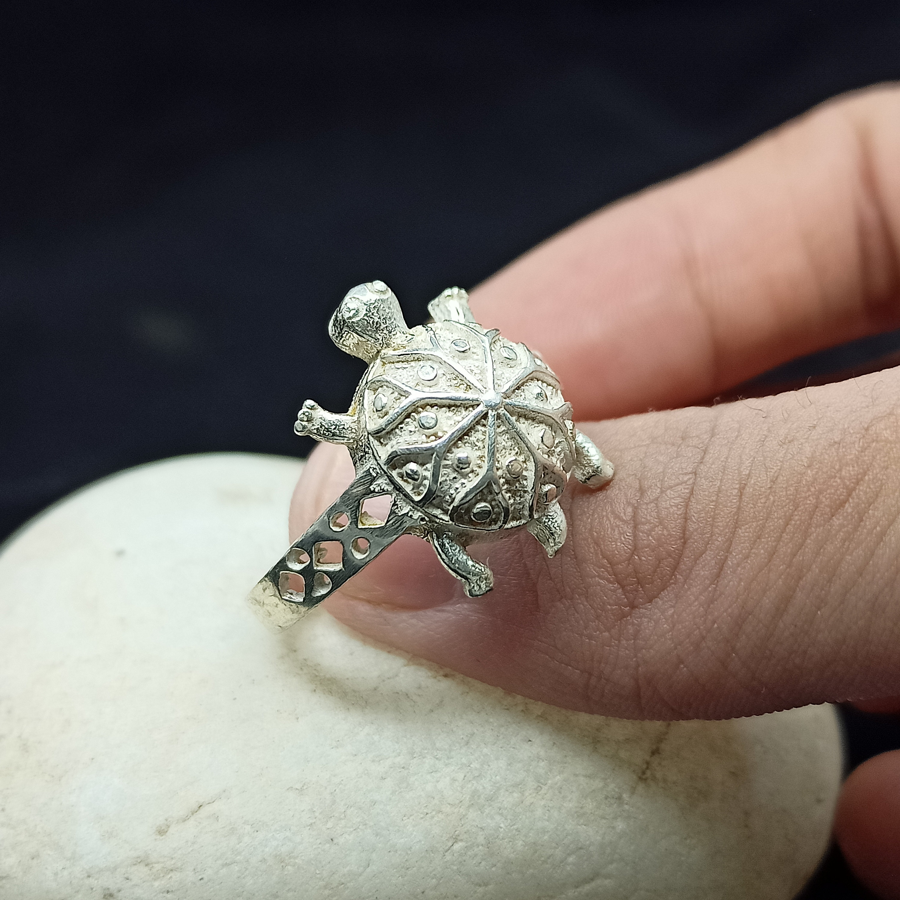 Men's Turtle Ring In Sterling Silver Nature Ring Animal Etsy