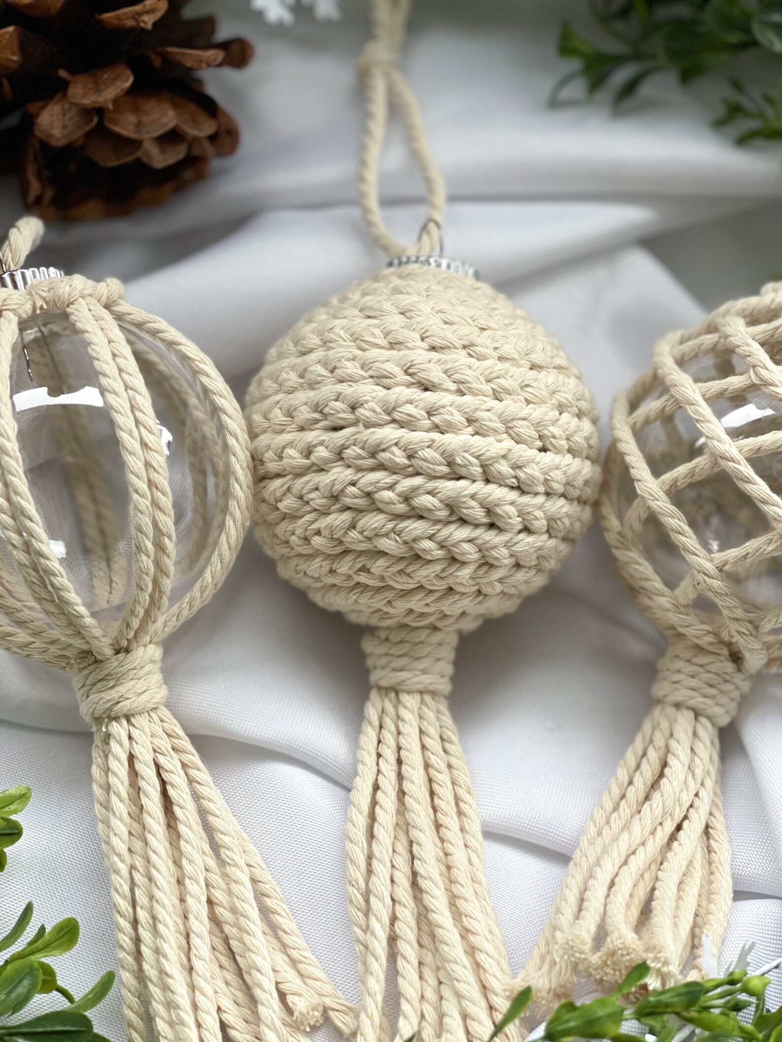 Boho Chic Christmas Tree Ornaments Holiday Decor Shatter - Etsy