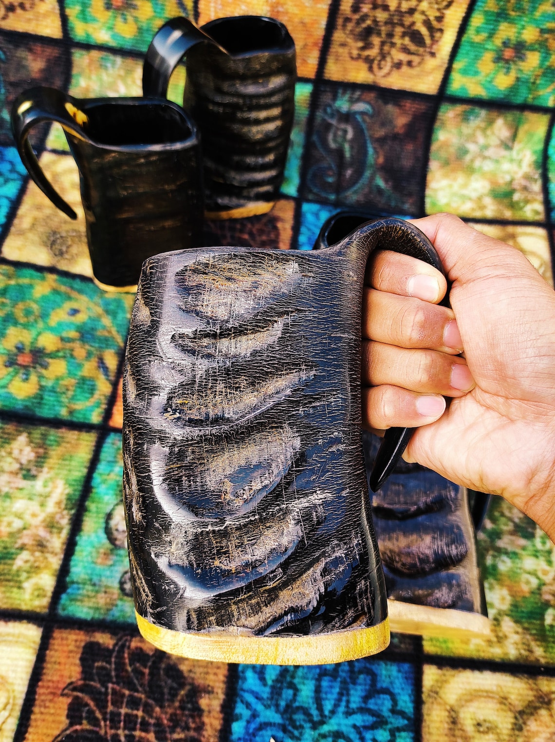 Handcrafted Horn Mugs Viking Drinking Horn Mugs for adult Etsy