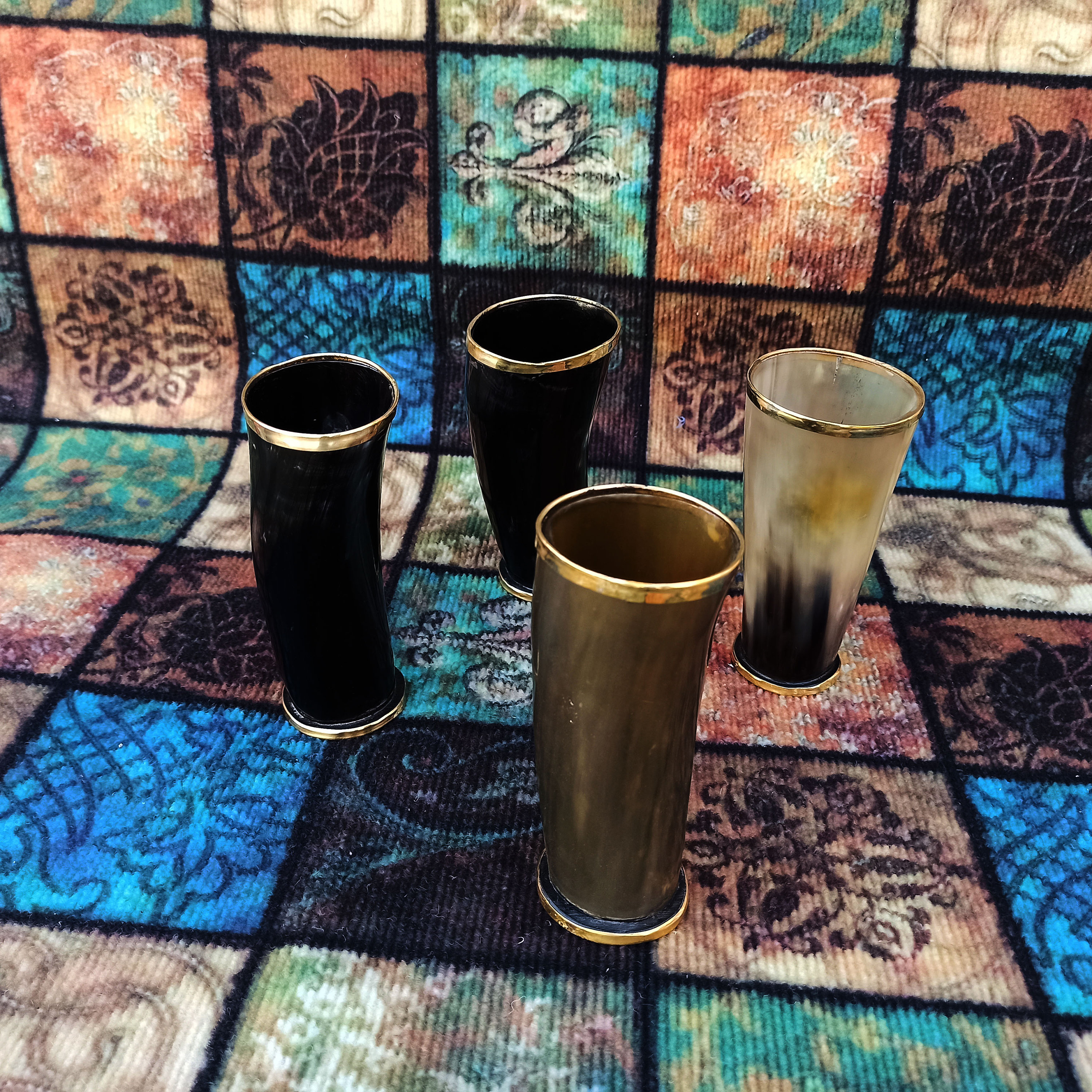 4 Handcrafted Horn Mug Horn Mead Cups for Adult Beer Stein Etsy