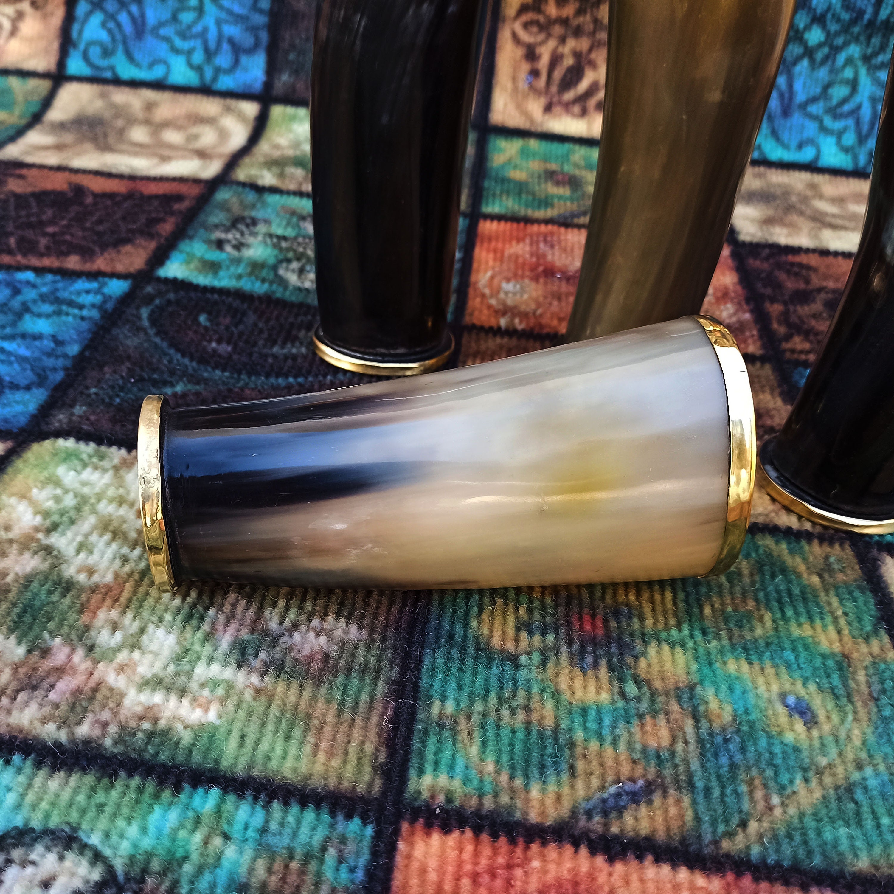 4 Handcrafted Horn Mug Horn Mead Cups for Adult Beer Stein Etsy