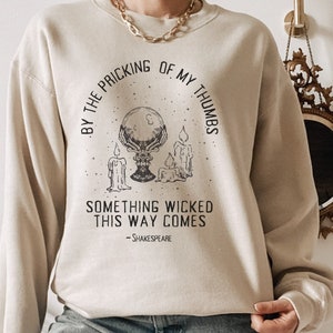 Shakespeares Sweatshirt Witchy Sweatshirt Bücherwurm Sweatshirt Goblincore Pullover dunkel Academia Kleidung Kristall Sweatshirt Alt Kleidung