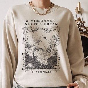 Shakespeare Sweatshirt Fairycore Clothing Dark Cottagecore Bookish Sweatshirt Goblincore Sweater Grunge Fairycore Shakespeare Shirt