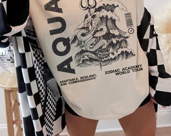 Zodiac Academy Vintage Band Tee LICENSED Zodiac Academy Merch House Aqua Darcy Vega Tory Vega Orion Romantasy Booktok Dark Romance Seth Max
