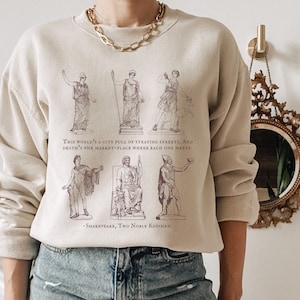 Shakespeare Sweatshirt Greek Mythology Bookish Sweatshirt Light Academia Clothing Greek Goddess Shakespeare Shirt Literary Sweatshirt
