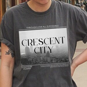 Comfort Colors Crescent City Shirt Bookish Merch Sarah J Maas SJM Universe Lunathion Shirt Crescent City Merch SJM Merch Hunt Athalar