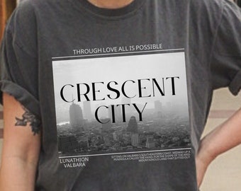 Comfort Colors Crescent City Shirt Bookish Merch Sarah J Maas SJM Universe Lunathion Shirt Crescent City Merch SJM Merch Hunt Athalar