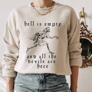 Der Sturm Shakespeare Sweatshirt Bookish Sweatshirt Goblincore Pullover Dunkle Cottagecore Bookish Merch Shakespeare Geschenke