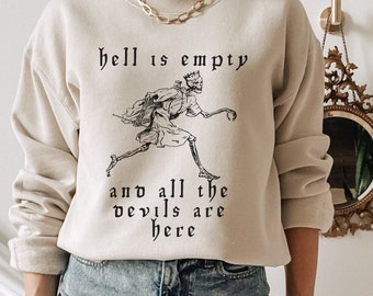 Sudadera de Shakespeare La Tempestad Sudadera Bookish Suéter Goblincore Dark Cottagecore Merchandising Bookish Regalos de Shakespeare