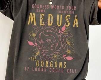 Medusa Distressed Band T-Shirt Vintage Band T-Shirt Schlange Shirt griechische Mythologie griechische Göttin Medusa Shirt griechische Kleidung Grunge Fairycore