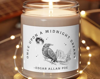 Edgar Allan Poe Literary Candles Bookish Candles Edgar Allen Poe Book Candle Dark Academia Candle Gothic Candle Book Themed Candles Booktok