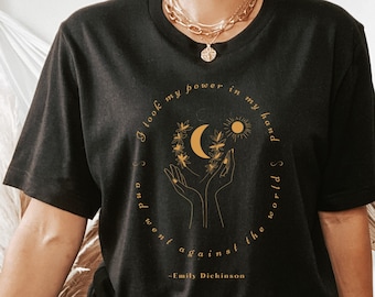 Emily Dickinson dichter shirt feminisme shirt boek shirt Emily schoolse shirt literatuur shirt Cottagecore shirt literair shirt schoolse shirts