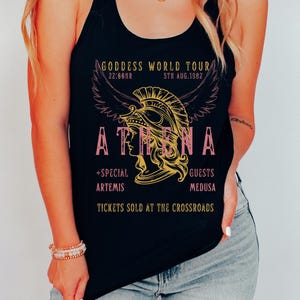 Athena Greek Goddess Tee Tank Top Greek Mythology Gifts Grl Pwr Hades Persephone Medusa Divine Feminine Female Rage Artemis Athena Costume