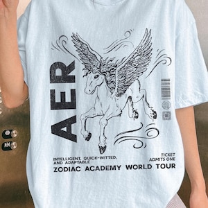 Zodiac Academy Vintage Band Tee LICENSED Zodiac Academy Merch Solaria House Aer Seth Darcy Vega Tory Vega Romantasy Booktok Dark Romance
