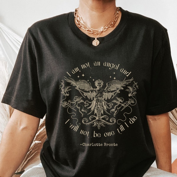 Jane Eyre Shirt Bookish Shirt Poet Shirt Goth Shirt Literature Shirt Bronte Shirt Dark Academia Shirt Angel Shirt Literary Shirt Goth Top