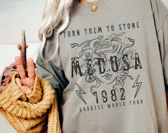 Medusa Vintage Band T Shirt Snake Shirt Greek Mythology Greek Goddess Medusa Shirt Greek Apparel Light Academia Distressed Band Tee
