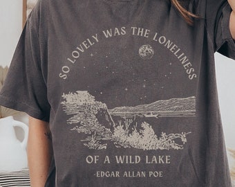 Edgar Allan Poe Literature Shirt Poet Shirt Dark Cottagecore Literary Shirt Poe T Shirt Edgar Allan Poe Gift Dark Academia Shirt