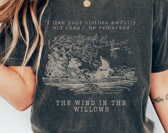 Vintage Wind In The Willows Light Academia Shirt Vintage Book Shirt Bookish Crewneck Cottage Core Shirt Forestcore Shirt Dark Botanical