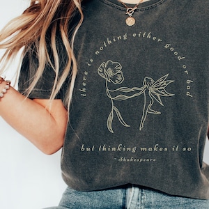 Comfort Colors Shakespeare Shirt Fairycore Shirt Cottage Core Shirt Fairy Grunge Shirt Hamlet Light Academia Fairycore Clothing Poet Shirt