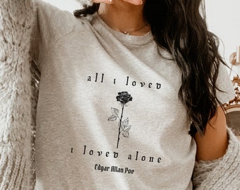 Edgar Allan Poe Poet Shirt Edgar Allen Poe Literary Shirt Poe T Shirt Literature Shirt Dark Academia Clothing Bookish Shirt Gothic Clothes