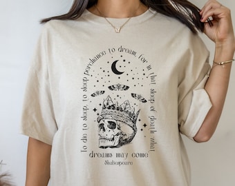 Shakespeare Shirt Poet Shirt Bookish Shirt Shakespeare T Shirt Literature Shirt Literary Shirt Dark Academia Clothing Gothic Clothes