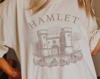 Shakespeare Shirt Hamlet Shirt Donkere Academia Shirt Schedel Shirt Dark Cottagecore Goblincore Shirt Boek Shirt Dichter Shirt Shakespeare T Shirt
