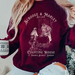 A Christmas Carol Christmas Crewneck Charles Dickens Bookish Sweatshirt Holiday Apparel Dickens Christmas Christmas Carol Scrooge Sweater