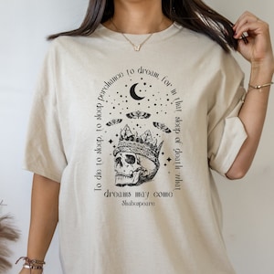 Camiseta de Shakespeare, camiseta de poeta, camiseta de libros, camiseta de Shakespeare, camiseta de literatura, camiseta literaria, ropa oscura de la academia, ropa gótica
