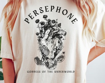 Persephone Greek Goddess Light Academia Greek Mythology Bookish Shirt Dark Cottagecore Dark Academia Forestcore Clothing Greek Apparel