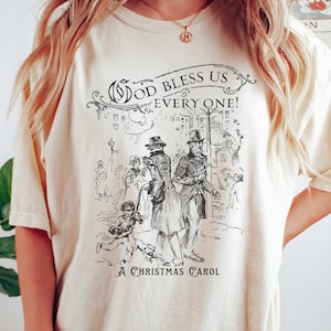 Charles Dickens Shirt Comfort Colors A Christmas Carol Bookish Shirt Dickens Christmas Holiday Apparel Literary Shirt Christmas Crewneck