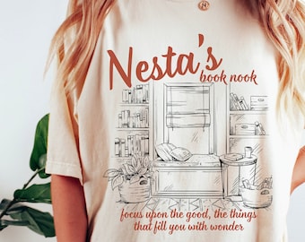 Comfort Colors Nesta Archeron Shirt Acotar Shirt SJM Merch Velaris Shirt Bookish Crewneck Cassian And Nesta Acotar Merch Bookish Merch