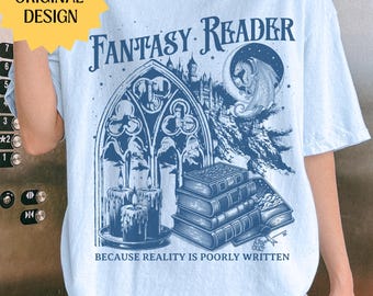Fantasy Reader Medieval Shirt Romantic Academia Castlecore Medieval Tshirt Knightcore Whimsigothic Ren Faire Booktrovert Shirt Fairy Grunge