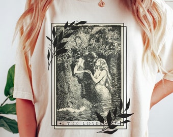 Sappho Shirt Lovers Tarot Card Aphrodite Shirt Tarot Card Shirt Greek Mythology Mythology Shirt Greek Goddess Greek Apparel Light Academia