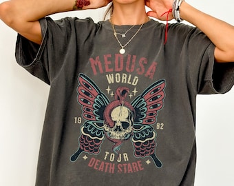 Medusa Distressed Band Tee Vintage Band T Shirt Snake Shirt Greek Mythology Greek Goddess Medusa Shirt Greek Apparel Comfort Colors