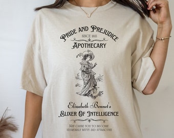 Jane Austen Shirt Stolz und Vorurteil Leseratte Shirt Literatur Shirt Buch Shirt Jane Austen Geschenke Bibliothekar Shirt Zaubertränke Shirt